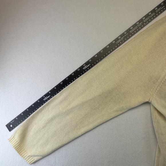 Talbots Womens Ivory Cardigan V-Neck Angora 3X Academia Classic Minimalist Chic - Picture 13 of 15